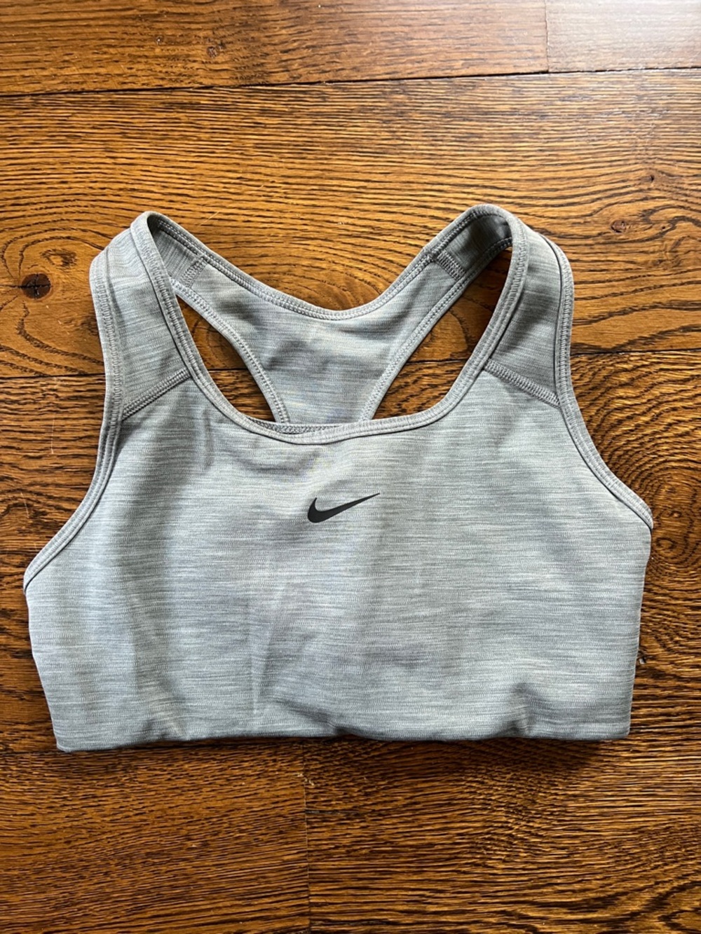 Nike Light Gray Racerback Dri-FIT Sports Bra